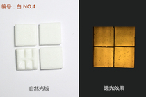 There mosaic DIY candle holder table lamp mosaic painting handmade material quartz mosaic white System