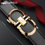 Ремень, универсальные модные штаны, крокодил, из натуральной кожи