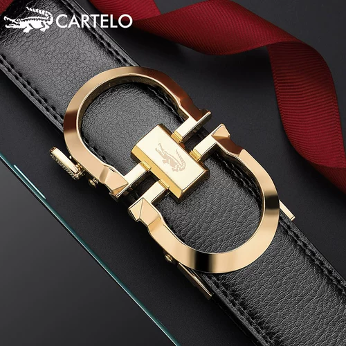 Ремень, универсальные модные штаны, крокодил, из натуральной кожи