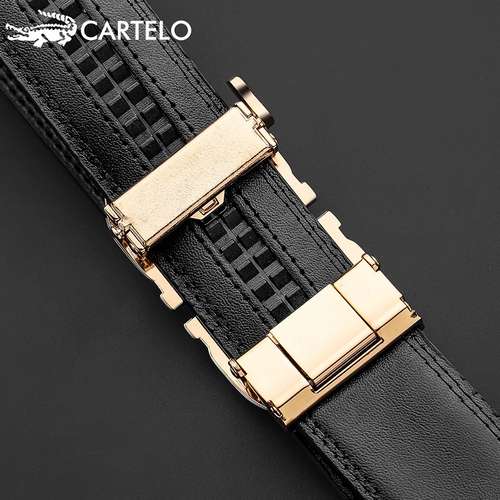 Ремень, универсальные модные штаны, крокодил, из натуральной кожи