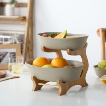 Ceramic fruit plate creative modern living room household 2021 new coffee table put fruit basket new Chinese premium multi-layer