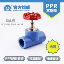 minde export home improvement water pipe ppr accessories explosion-proof and leak-proof shut-off valve gate valve hot melt valve 4 points 6 points