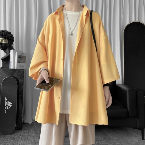 Летняя тонкая небольшая дизайнерская шелковая рубашка, изысканный стиль, тренд сезона