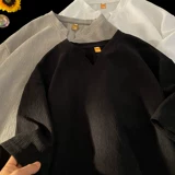 Белая шелковая летняя тонкая быстросохнущая футболка, V-образный вырез, короткий рукав