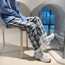 Pear pants mens Spring Tide brand straight loose wide leg pants Korean version of the trend handsome Joker sports leisure trousers