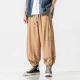 Летние штаны, тонкая подсветка пола, фонарь, китайский стиль, большой размер, свободный крой