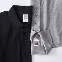 Áo sơ mi polo phong cách Anh nam tay ngắn màu rắn chì cỡ lớn nam và nữ áo polo ve áo giản dị cotton áo khoác polo