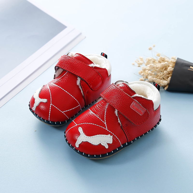 软底婴儿鞋冬天0-1岁加绒保暖新生儿棉鞋女0-
