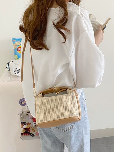 Соломенный товар, летняя универсальная пляжная сумка через плечо, популярно в интернете