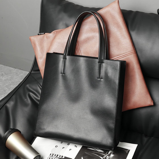 Handbag for men commuting leather bag 2025 new men's bag large capacity computer bag casual business briefcase
