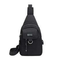 2024 New Mens Chest Bag Nylon Casual Sports Travel Shoulder Bag Boys Simple Versatile Fashion Crossbody Bag