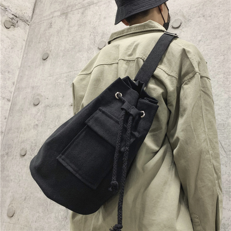 ins tide bag chest bag male brief inclined shoulder bag single shoulder bag 2022 day department art canvas shoulder bag leisure bucket bag