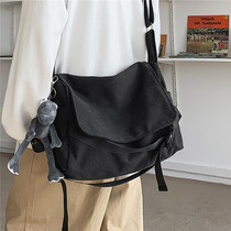 2024 New Canvas Messenger Bag Mens Large Capacity Simple Messenger Bag Casual Student Shoulder Bag Mens Shoulder Bag