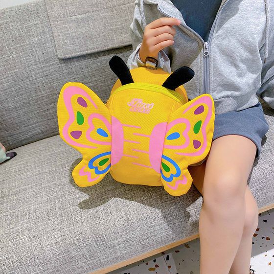 儿童幼儿园双肩包女宝宝卡通可爱蝴蝶防走失背包新款休闲幼儿书包
