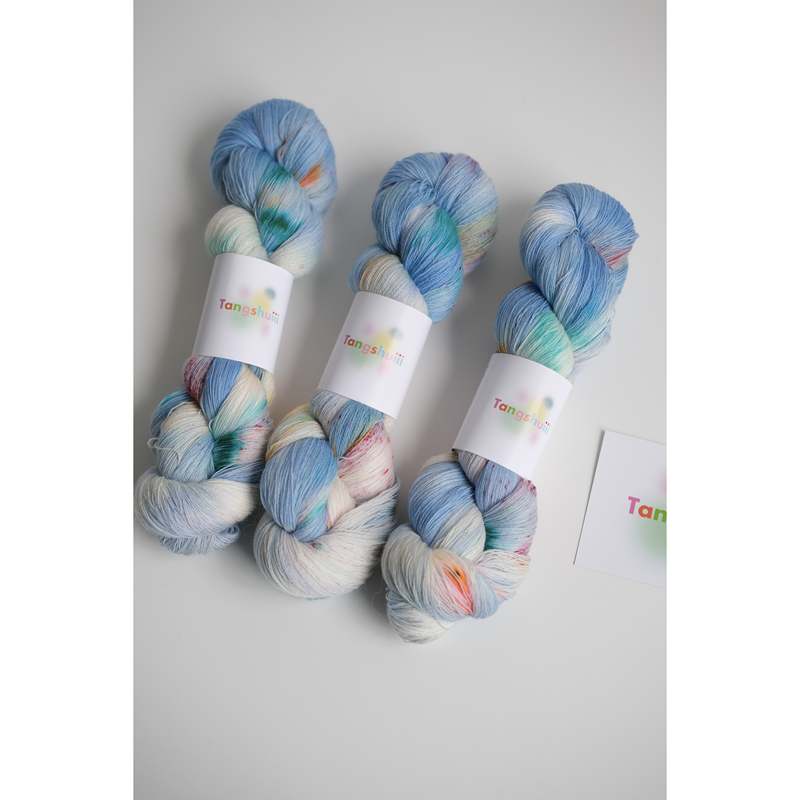 Tangshuiii Sugar Water 100% Merino Anti-Shrink Wool 100G/1260M/Knit Hand-Dyed Lace Yarn