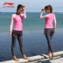Li Ning lặn phù hợp với áo tắm nữ chia tay kem chống nắng quần dài tay mỏng che bụng sứa bảo thủ quần áo lướt sóng thể thao áo bơi 2 mảnh đẹp	 Bộ đồ bơi hai mảnh
