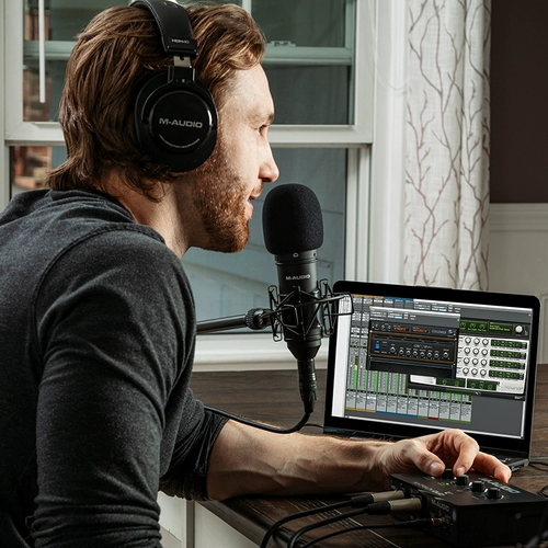 M-Audio M-Track Duo Professional Гималайская запись USB-гитарная звуковая карта компьютерная аудио-интерфейс