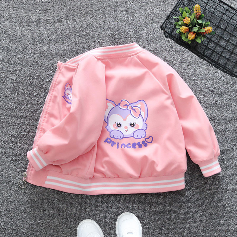 Girls' Trench Coat Jacket for Spring and Autumn, Stylish and Fashionable, Purple Cat Print, Lightweight Casual Trendy Clothing for Little Girls Girls' Trench Coat Jacket for Spring and Autumn, Stylish and Fashionable, Purple Cat Print, Lightweight Casual Trendy Clothing for Little Girls