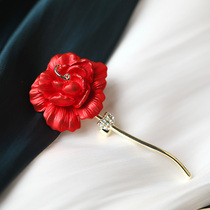 Red Rose Brooch Chest Needle Upscale Womens Luxury Atmosphere Fashion Chest Flower Suit Suit Jacket Accessories Accessories Do Nt Pin Gifts