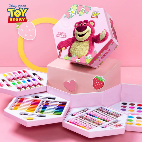 Дисней, комплект, детская подарочная коробка для детского сада, акварель, мелки, раскраска для школьников, художественная кисть для первого класса, цветные карандаши, гуашь, мел, можно стирать, 12 цветов, подарок на день рождения