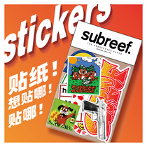 SUBREEF (SBRF) dark island cartoon cute decorative stickers refrigerator suitcase tide brand stickers