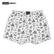 Badkids trắng subreef tối đảo đôi bốn góc đồ lót nam và nữ nhà quần short alo quần pyjama quà tặng