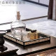 Light luxury spotted horsehair tray modern model room living room coffee table storage tray simple aromatherapy tray decoration ornament