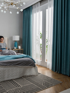 Kem chống nắng dày đầy đủ bằng vải chống nắng bằng vải cotton và rèm vải lanh cửa sổ phòng ngủ 2020 Vải màu mới của Bắc Âu rèm voan vải chống nắng