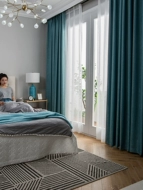 Kem chống nắng dày đầy đủ bằng vải chống nắng bằng vải cotton và rèm vải lanh cửa sổ phòng ngủ 2020 Vải màu mới của Bắc Âu rèm voan vải chống nắng