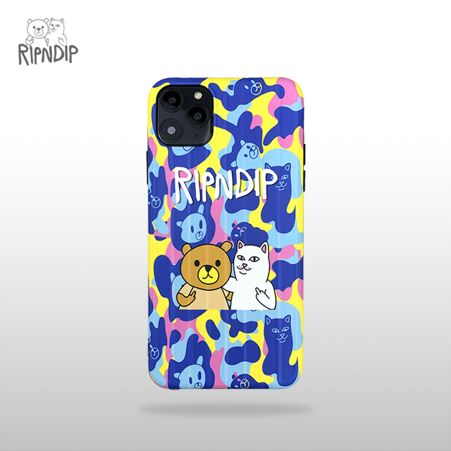 Unique Cool Phone Cases Covers Ripndip Illustration Groovy Camouflage Silicone Tpu Iphone 11 Iphone 11 Pro Iphone 11 Pro Max Iphone Xr Iphone Xs Max Iphone X Iphone Xs Iphone 8