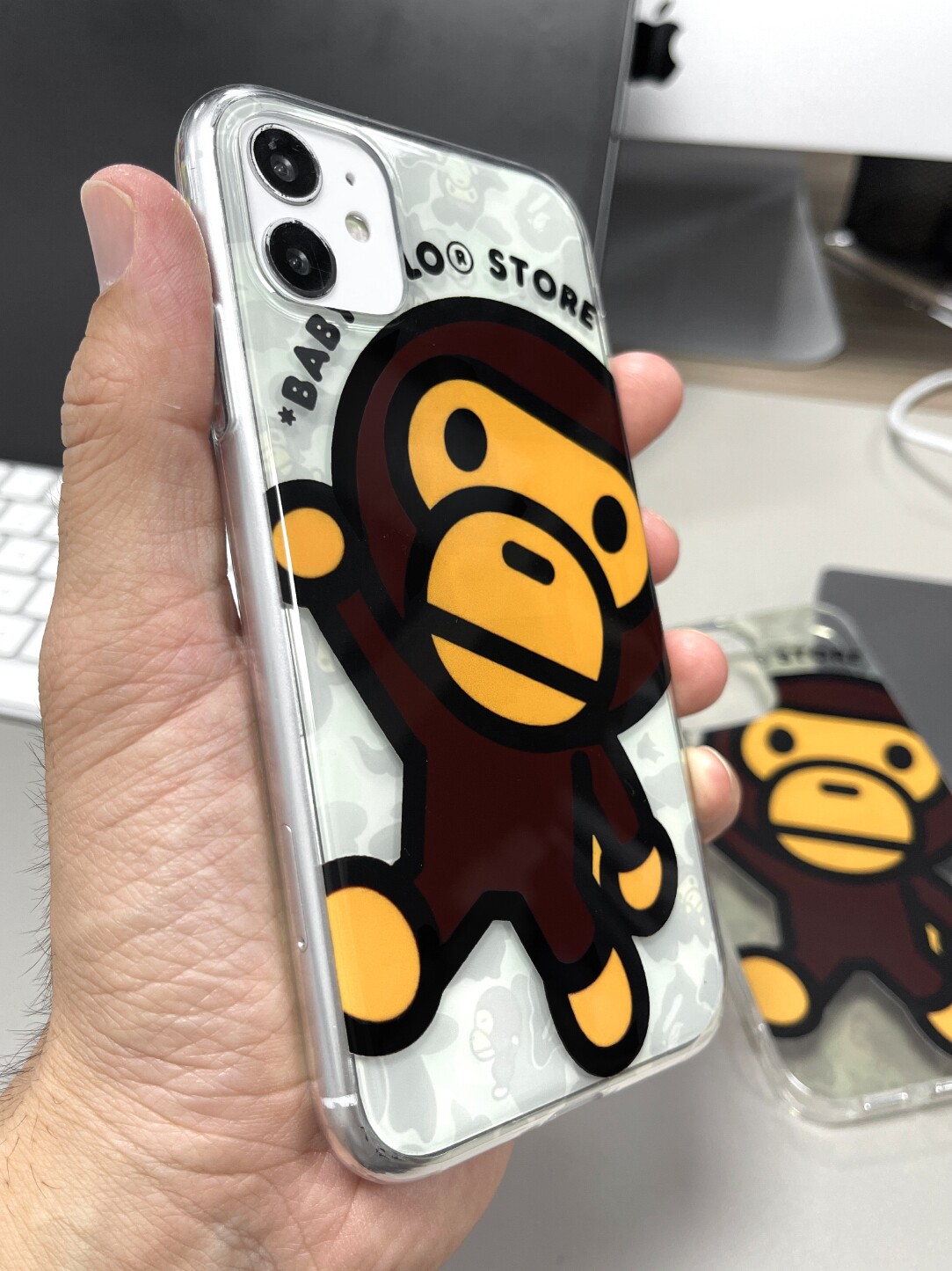 BAPE17PRO手机壳iPhone17PROMAX小猿人Milo高透16P适用于苹果14PRO防摔17软边14PM注塑一体成型15PRO 4