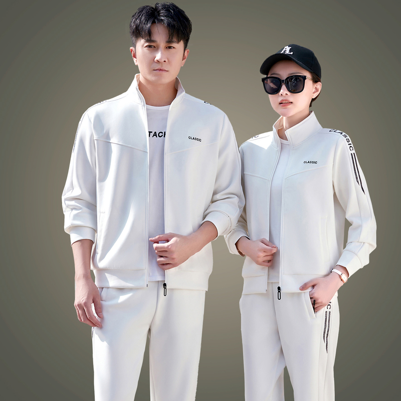 Couple's Sports Suit Men's Spring and Autumn Casual Sportswear Men's and Women's Cardigan Sweatshirt Couple's Outfit Running Suit Sportswear