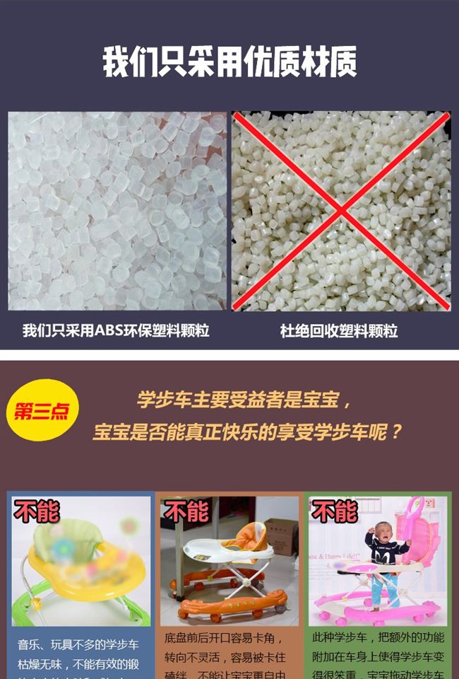 Xe tập đi cho bé đa năng chống rollover bé trai và bé gái học xe 7-18 tháng đẩy tay có thể ngồi gập xe đẩy vovo 2 chiều