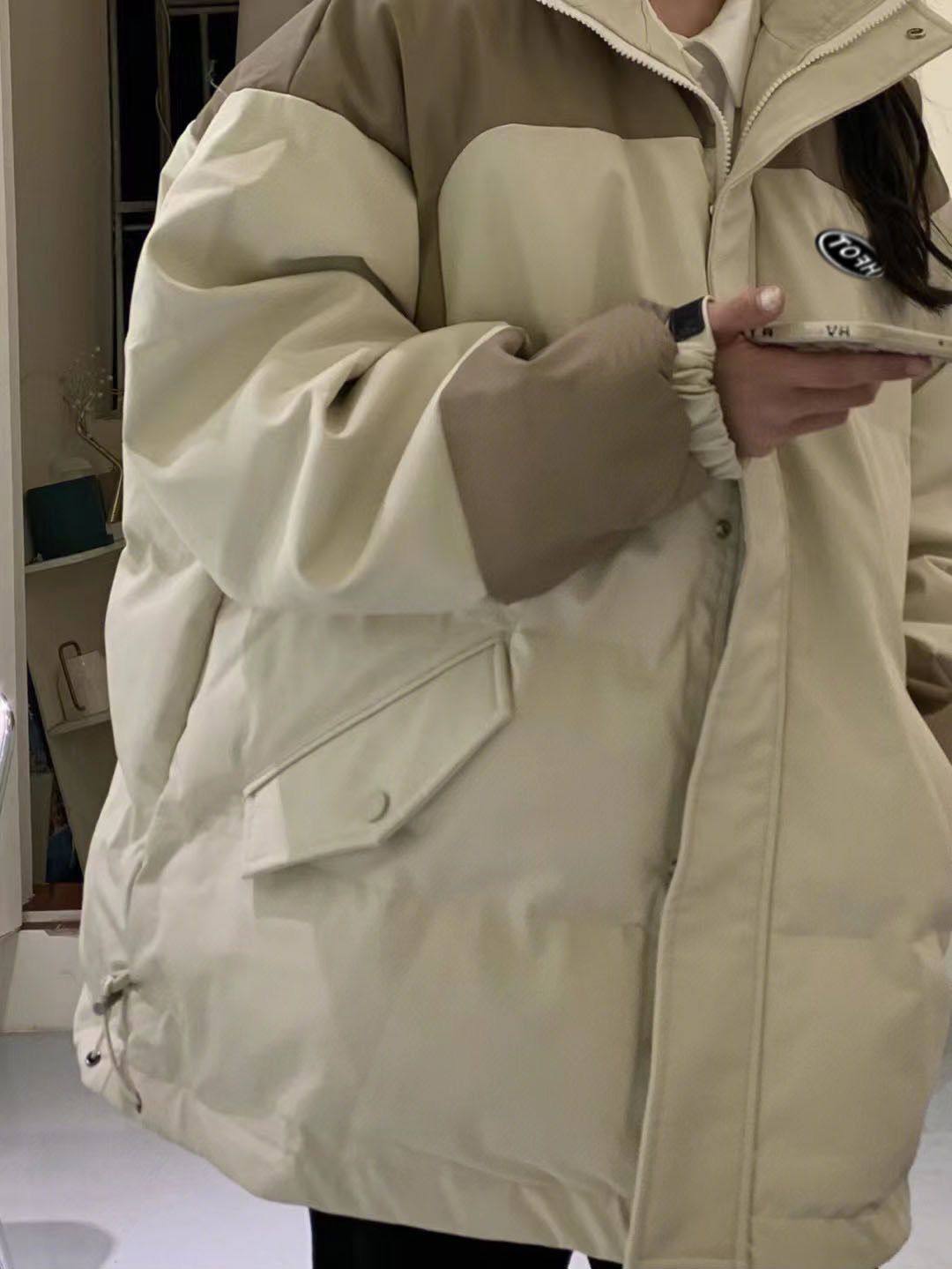 Winter American feather cotton clothing in 2022 new in tide couple retro - thickened cotton coat