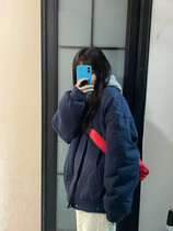 Winter retro lamb wool coat womens 2022 new oversize loose American small cotton coat