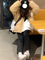 Corduroy cotton clothing womens autumn and winter 2022 new cotton-padded jacket jacket thickened warm retro small bread jacket cotton-padded jacket