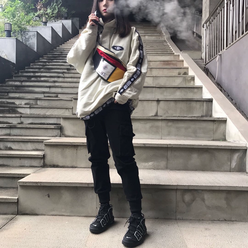 Shameless 丨 Svsc khâu màu tương phản túi đeo ngực retro thể thao túi đeo chéo thắt lưng túi đa chức năng dành cho nam và nữ - Túi