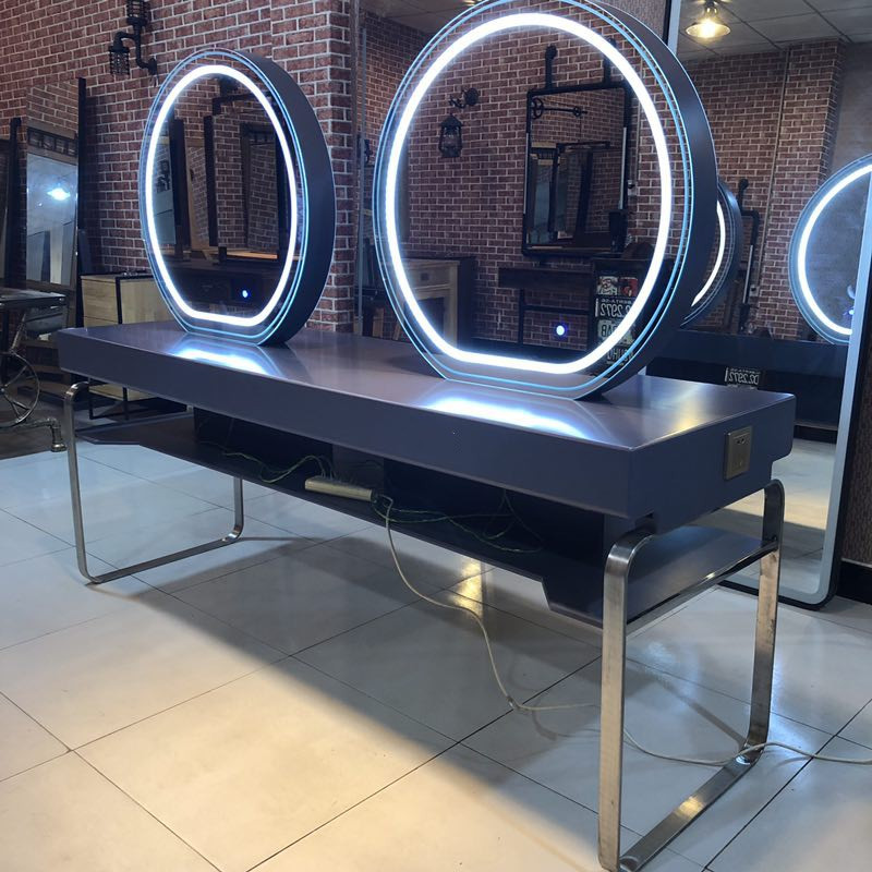 Li Kun shop mirror table hair salon mirror hair salon special American net red Li Kun mirror hair salon mirror table double-sided four sides