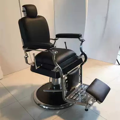 Large class chair hair cutting chair down hairdressing chair office massage swivel chair big class master chair hair cutting chair lifting can lie down