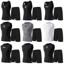 Gym sportswear mens suit quick-drying clothes Tights Running basketball training clothes sleeveless vest shorts summer