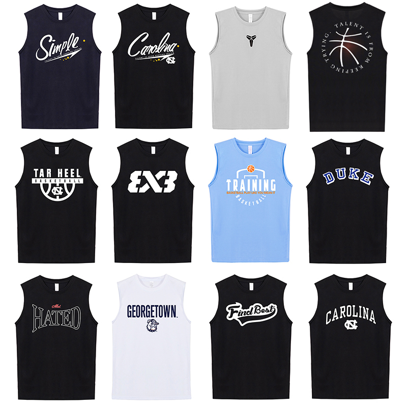 American-Style Shooting Training Uniform Basketball Vest Men's Quick-Drying T-Shirt Loose Sleeveless Vest 3X3 Sports Fitness Running Ncaa American-Style Shooting Training Uniform Basketball Vest Men's Quick-Drying T-Shirt Loose Sleeveless Vest 3X3 Sports Fitness Running Ncaa