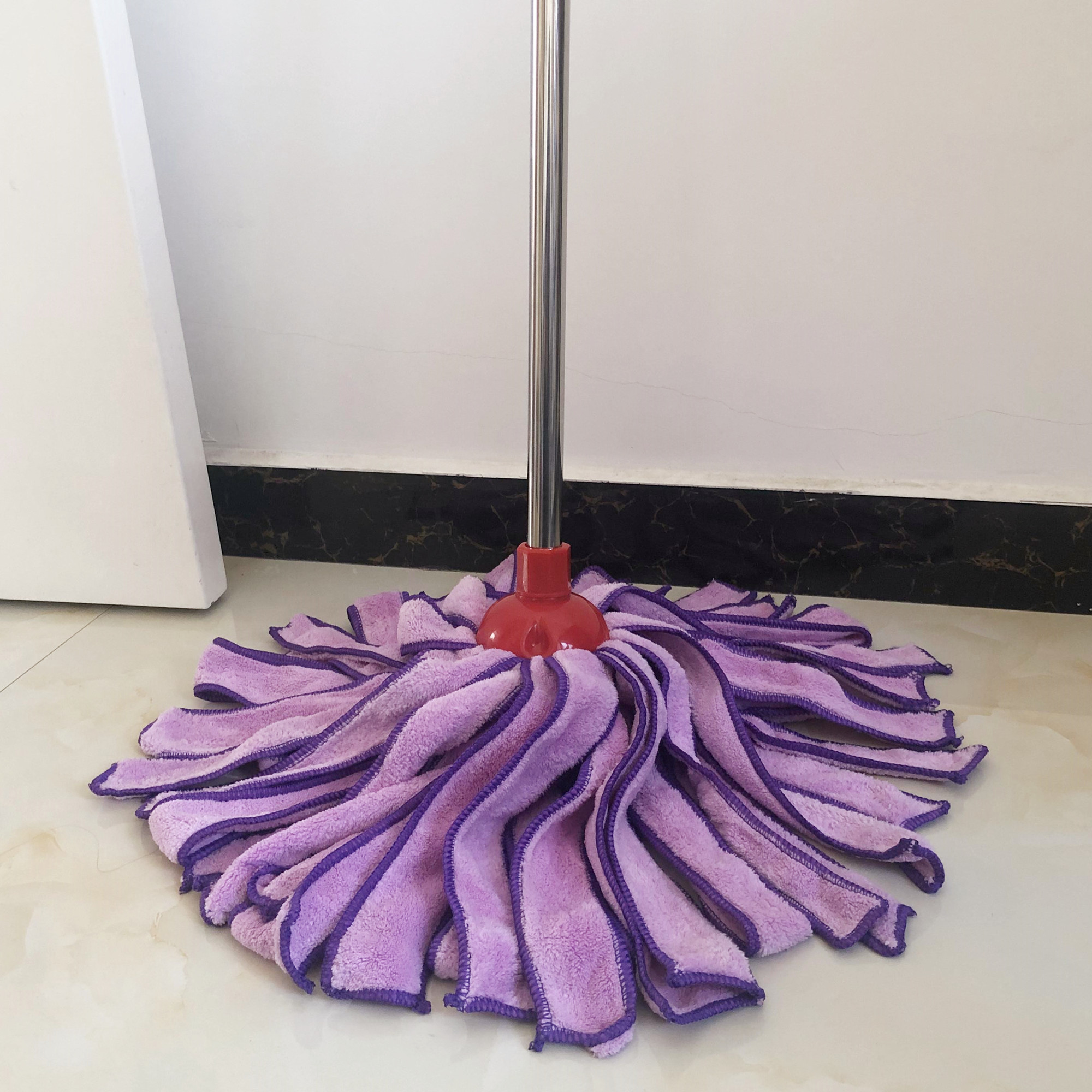 Towel coral velvet microfiber absorbent mop home living room old-fashioned wooden floor mop a clean