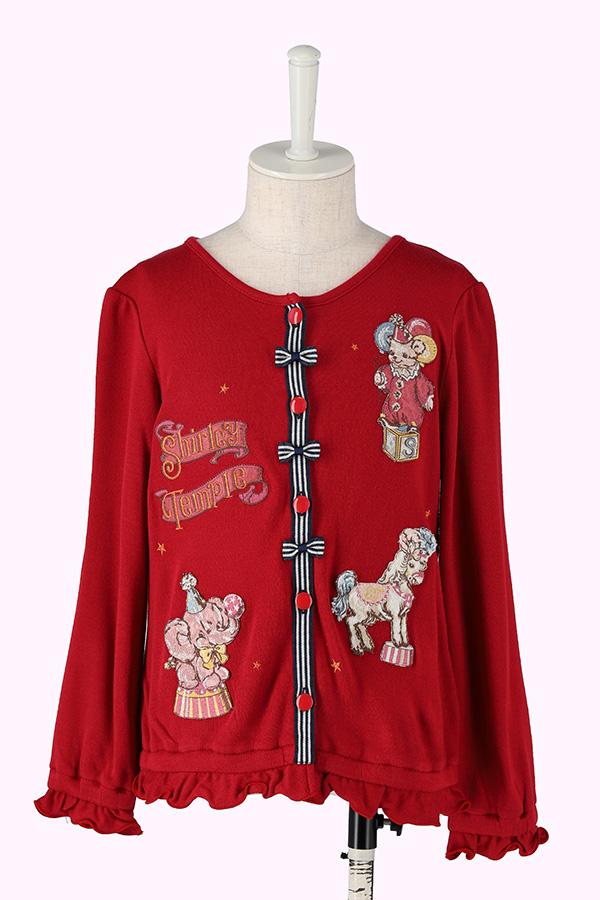 2102-032 Children's Baby Clothing Circus series embroidered threaded knit sweater