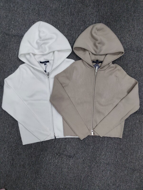 2026 Spring New Italian Sailboat Style New Hooded Knit Sweater Women's Short Slim Fit Jacket 2026 Spring New Italian Sailboat Style New Hooded Knit Sweater Women's Short Slim Fit Jacket