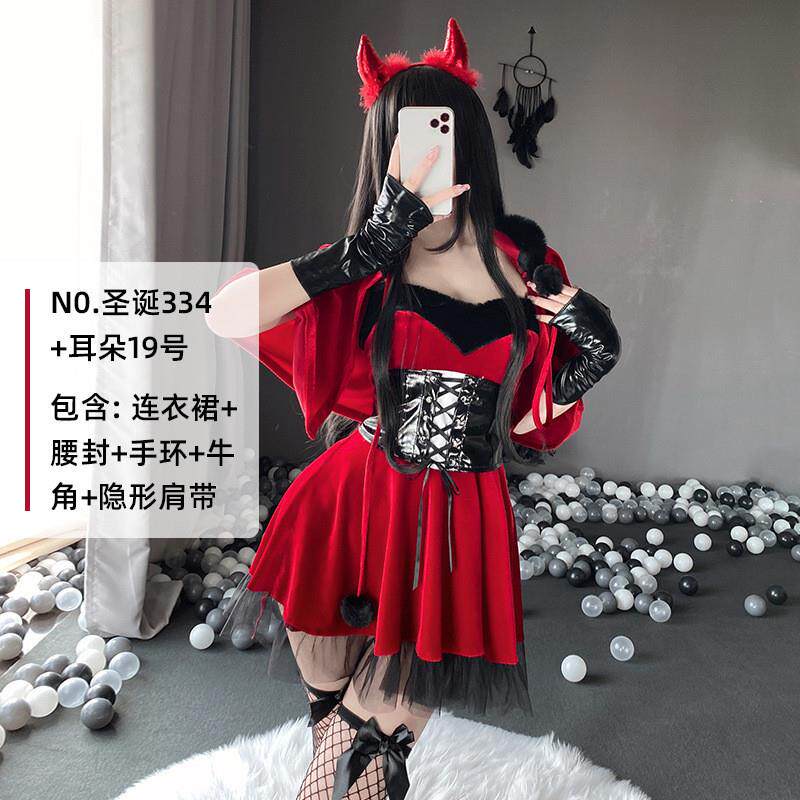 jk制服加工定制 圣诞节服装成人女小麋鹿圣诞节日派对装扮圣诞老人套装cos舞台服