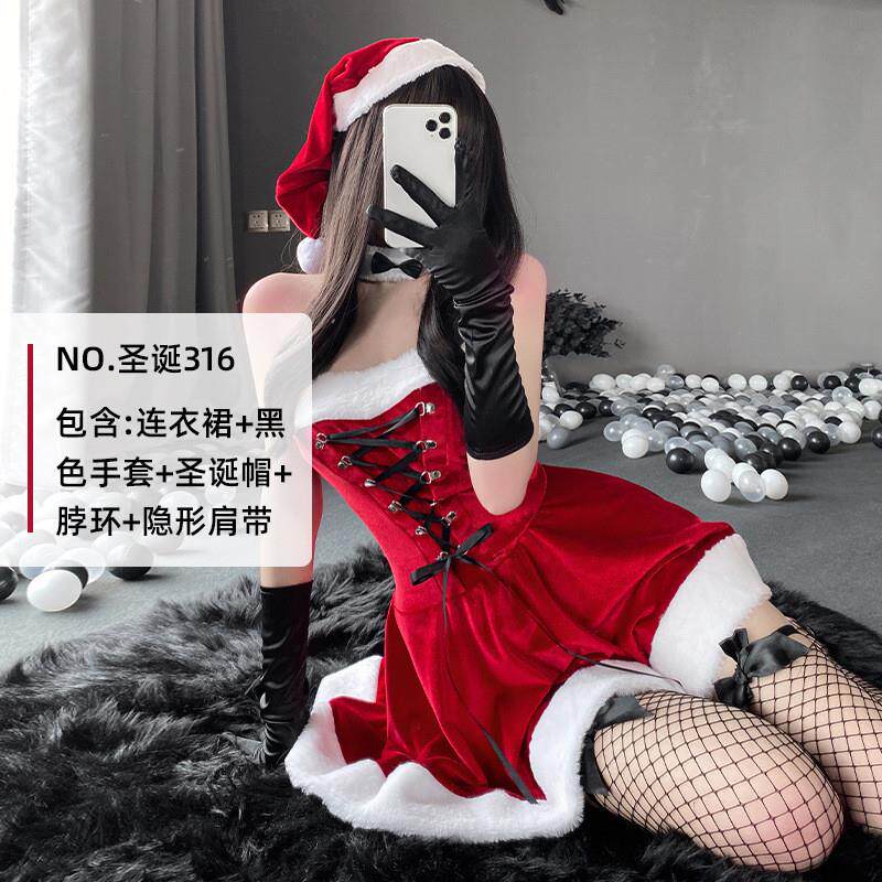 jk制服加工定制 圣诞节服装成人女小麋鹿圣诞节日派对装扮圣诞老人套装cos舞台服