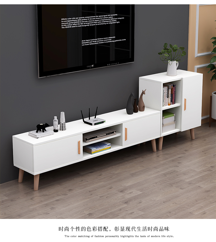 Bàn cà phê Bắc Âu Tủ TV đặt đơn giản và hiện đại hình chữ nhật phòng khách kích thước nội thất căn hộ bàn cà phê gỗ rắn - Bộ đồ nội thất bộ bàn ghế phòng khách