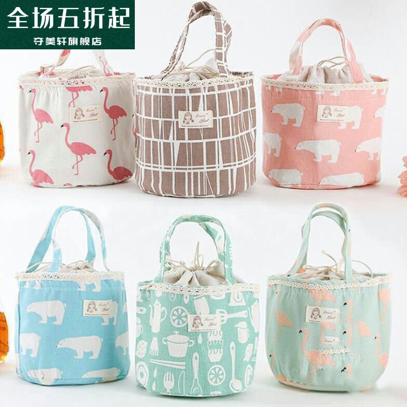 Animal hand insulation bag waterproof cotton hemp lunch bag Delivery insulation bag Fashion ice bag lunch bag