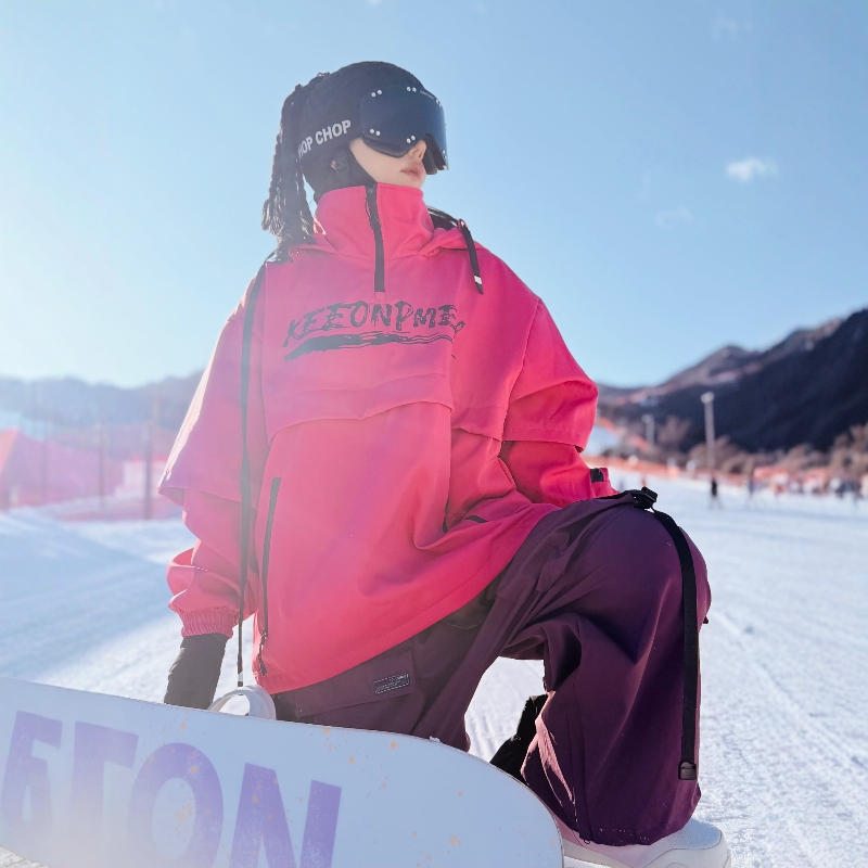 New American-Style Ski Suit Set for Men and Women, Snowboard Waterproof, Windproof, Warm and Wear-Resistant Ski Pants, Outdoor Sports Suit