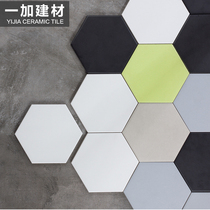 Nordic hexagonal tile tile 200*230 black and white diamond 260*300 color hexagonal large solid color small floor tile